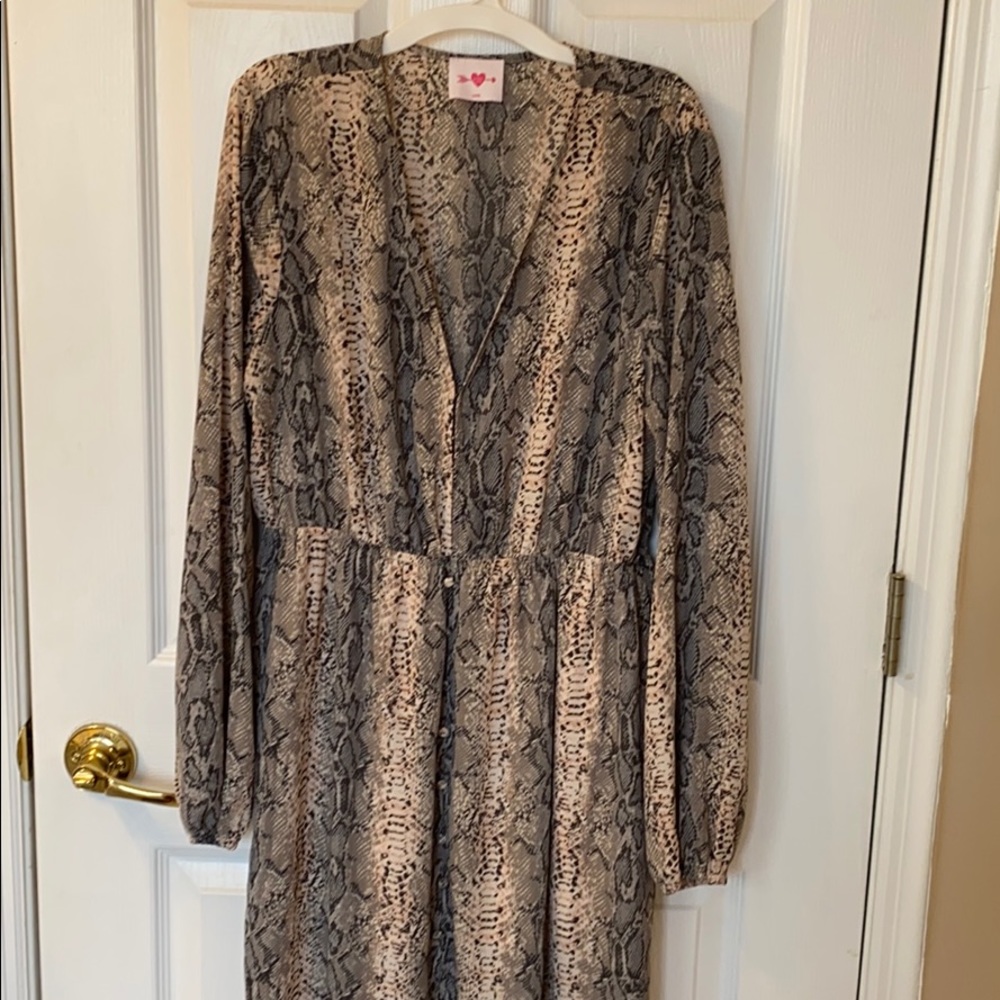Buddy love snake print maxi dress size Large